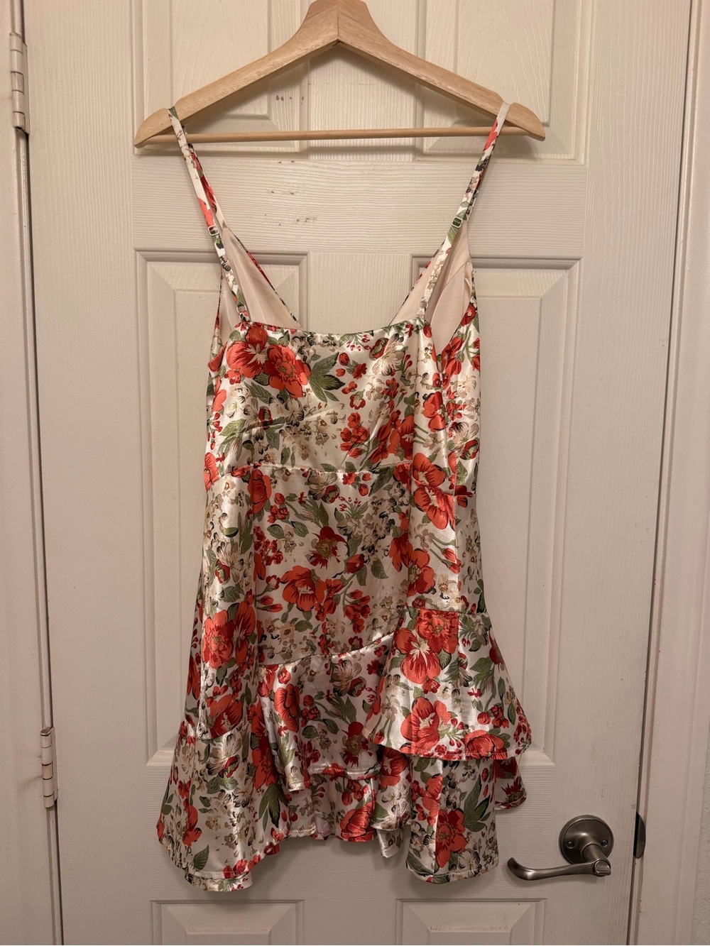 Lulu's Satin Ruffled Skort Romper - Picture 3 of 4